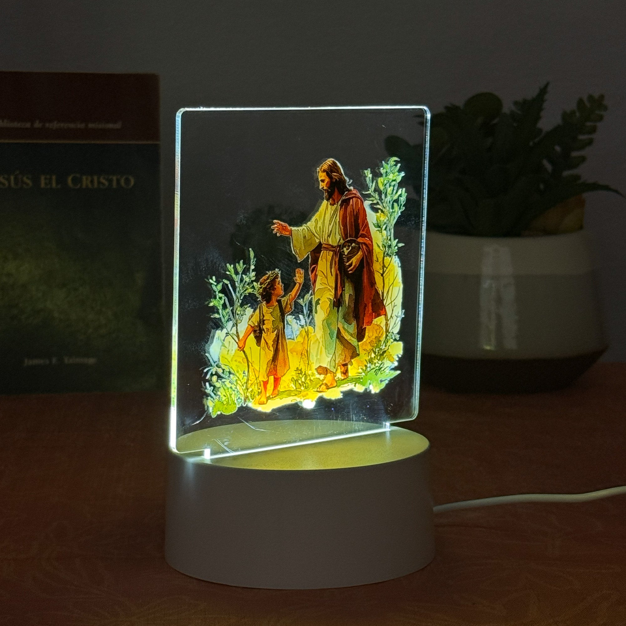 Lampara LUMIFE "Pasos de Luz" - Jesús y el Niño (Edición acuarela 3D)