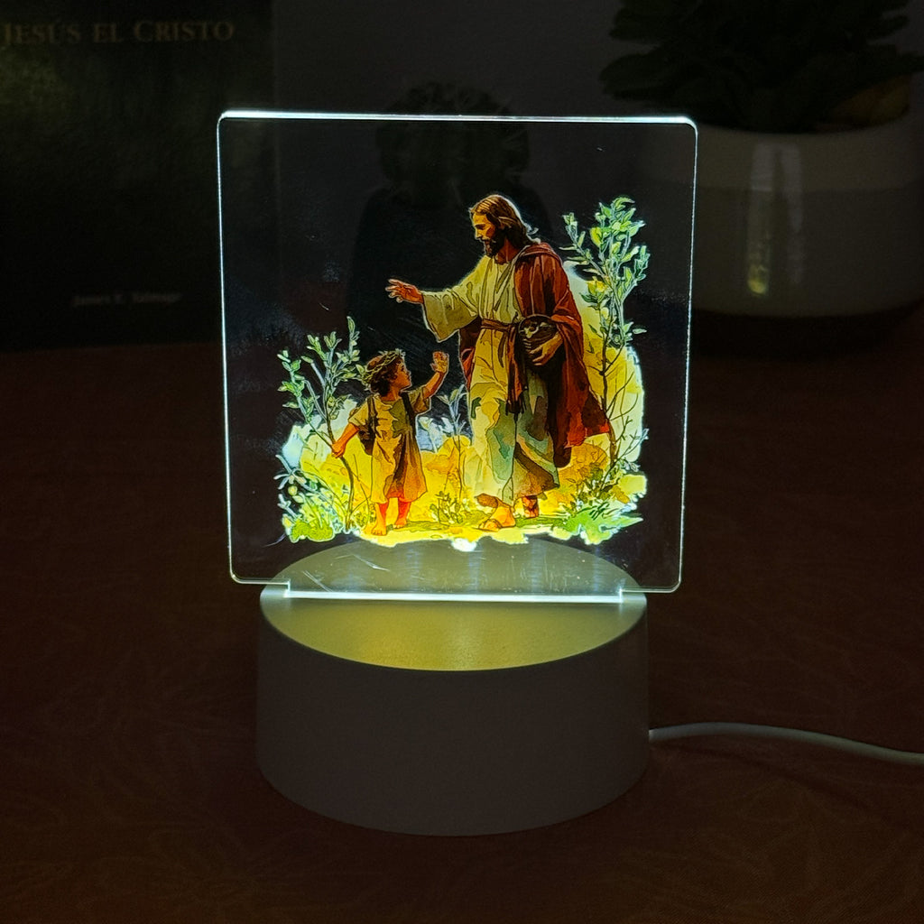 Lampara LUMIFE "Pasos de Luz" - Jesús y el Niño (Edición acuarela 3D)