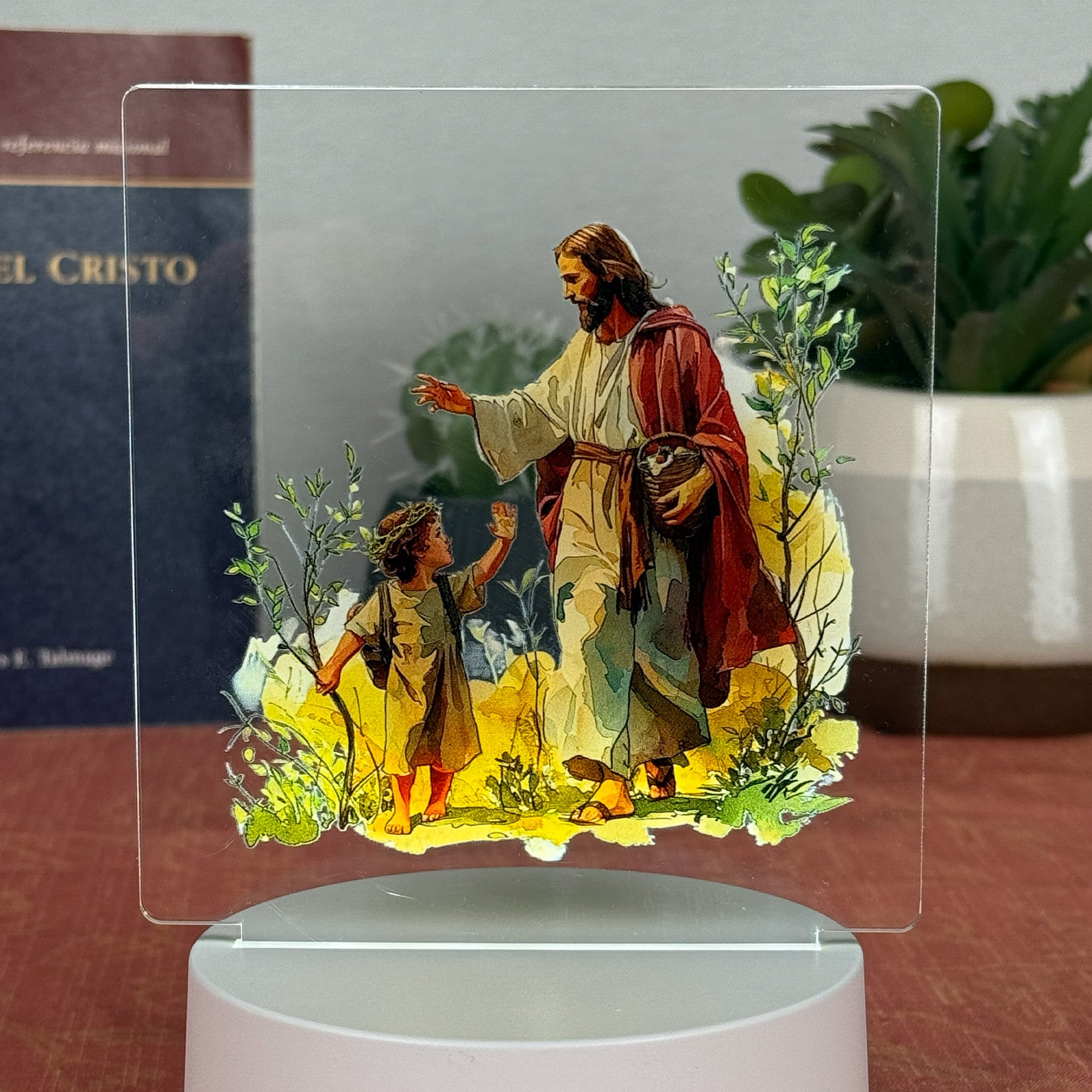 Lampara LUMIFE "Pasos de Luz" - Jesús y el Niño (Edición acuarela 3D)