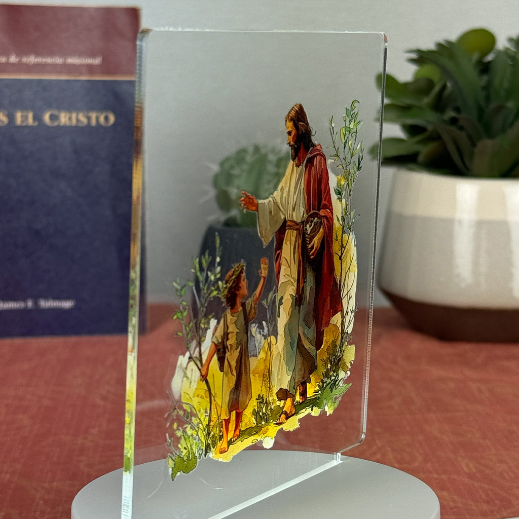 Lampara LUMIFE "Pasos de Luz" - Jesús y el Niño (Edición acuarela 3D)