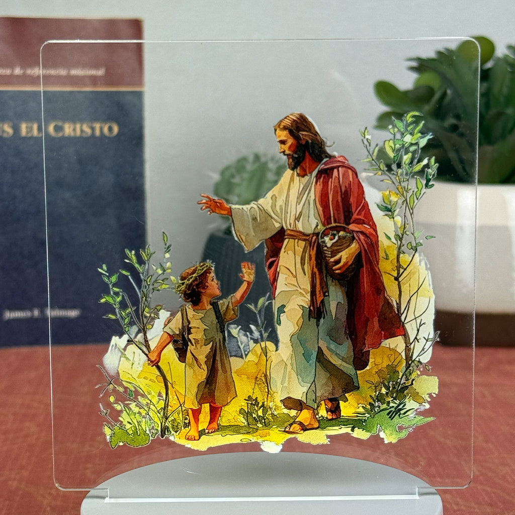 Lampara LUMIFE "Pasos de Luz" - Jesús y el Niño (Edición acuarela 3D)