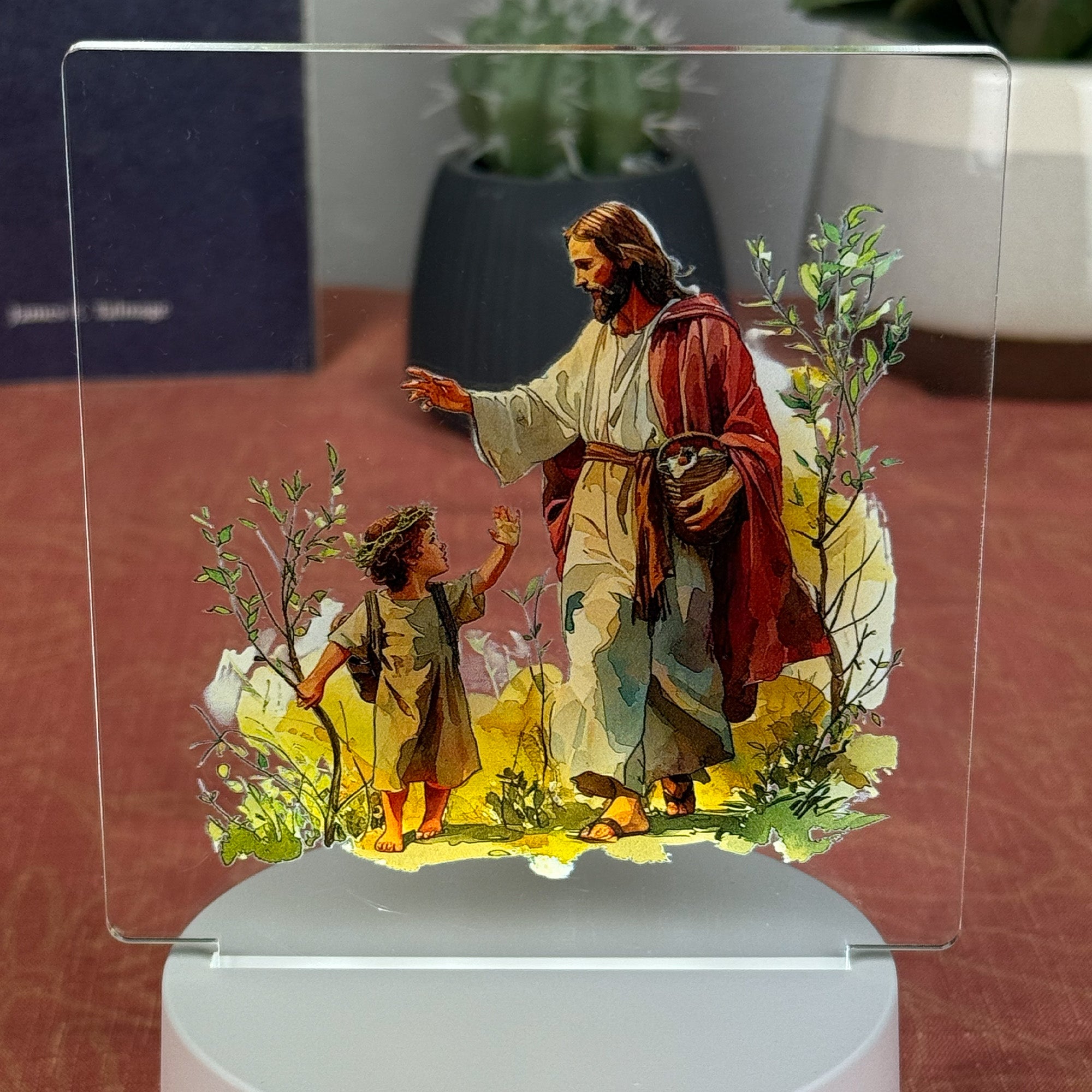 Lampara LUMIFE "Pasos de Luz" - Jesús y el Niño (Edición acuarela 3D)